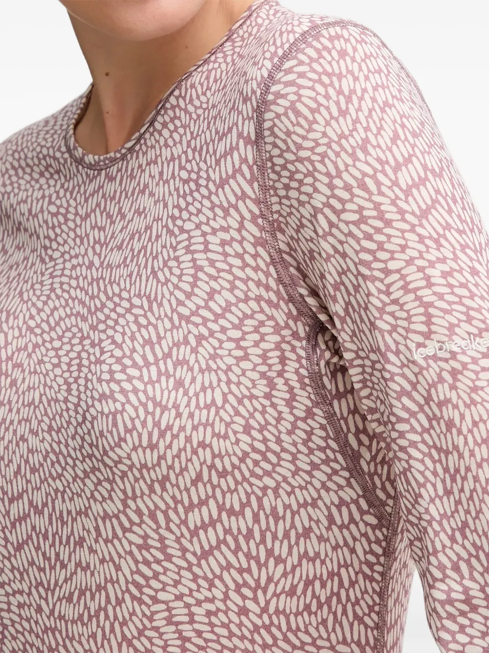  Icebreaker Patterned Long-sleeve Top - Pink 