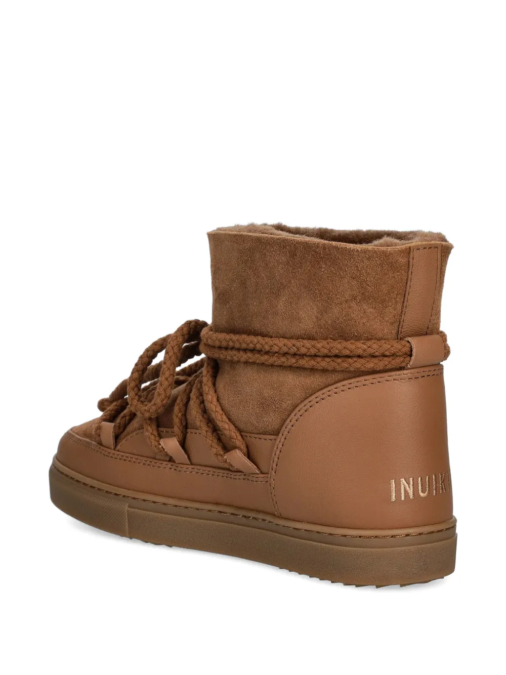 Inuikii Rope-detail Round-toe Boots In Brown