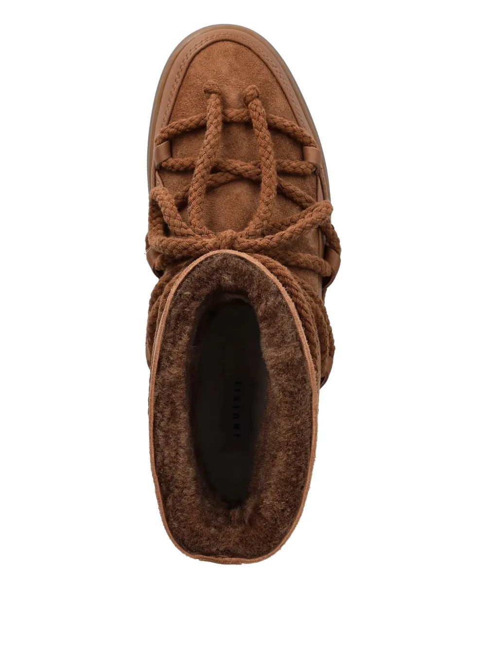 Inuikii Rope-detail Round-toe Boots In Brown