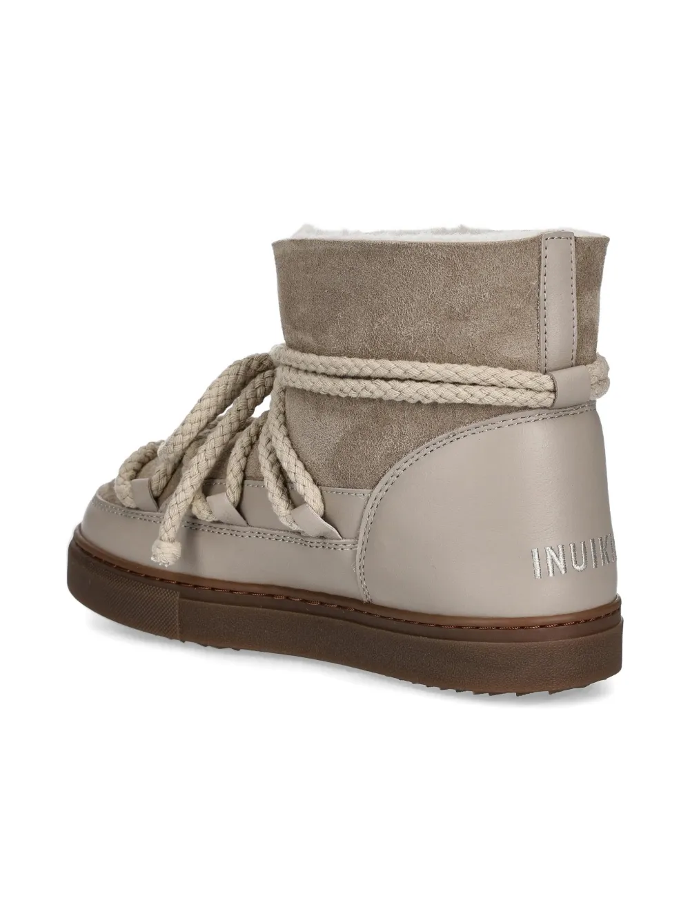 Inuikii shearling-trim rope-detail boots Beige