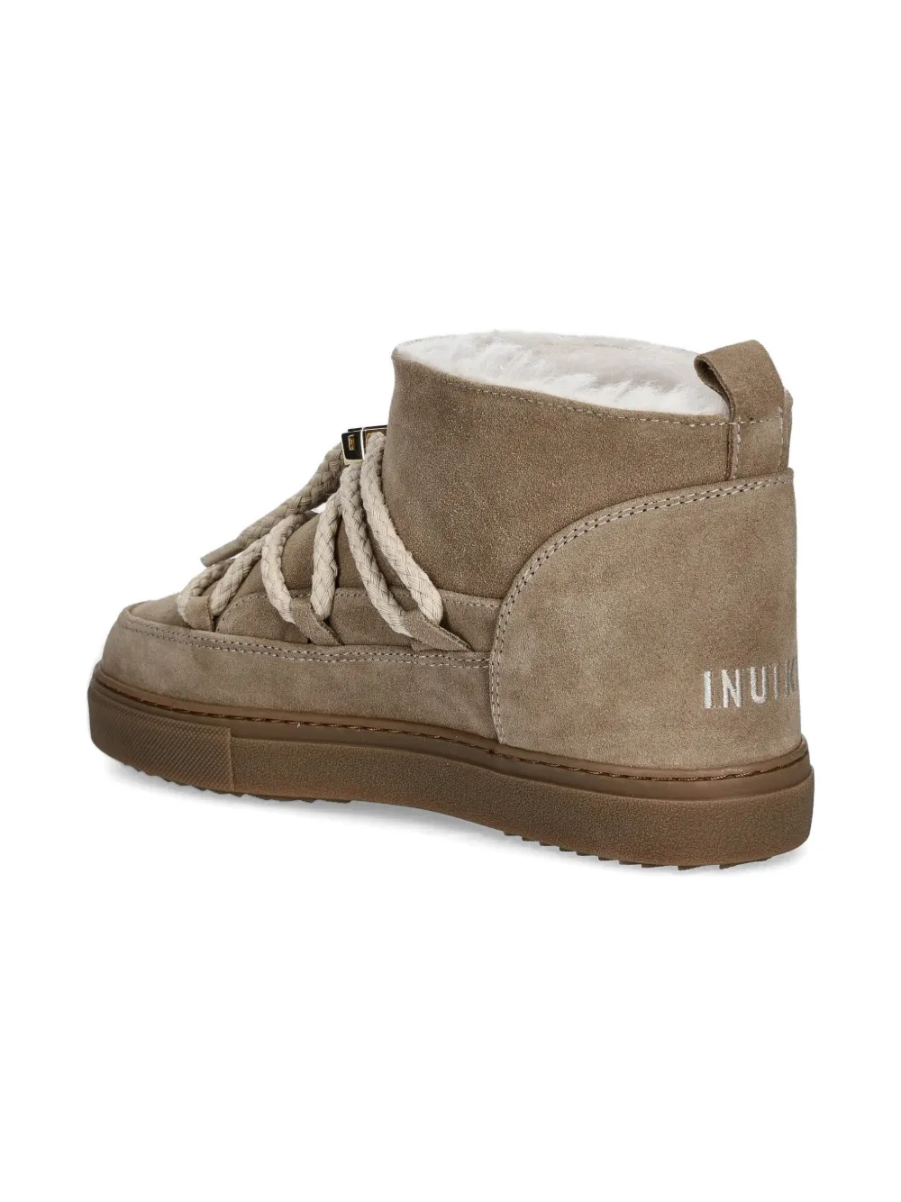 Inuikii rope-detail fleece-lining boots Beige
