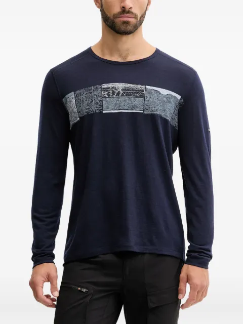 icebreaker graphic-print long-sleeve base layer