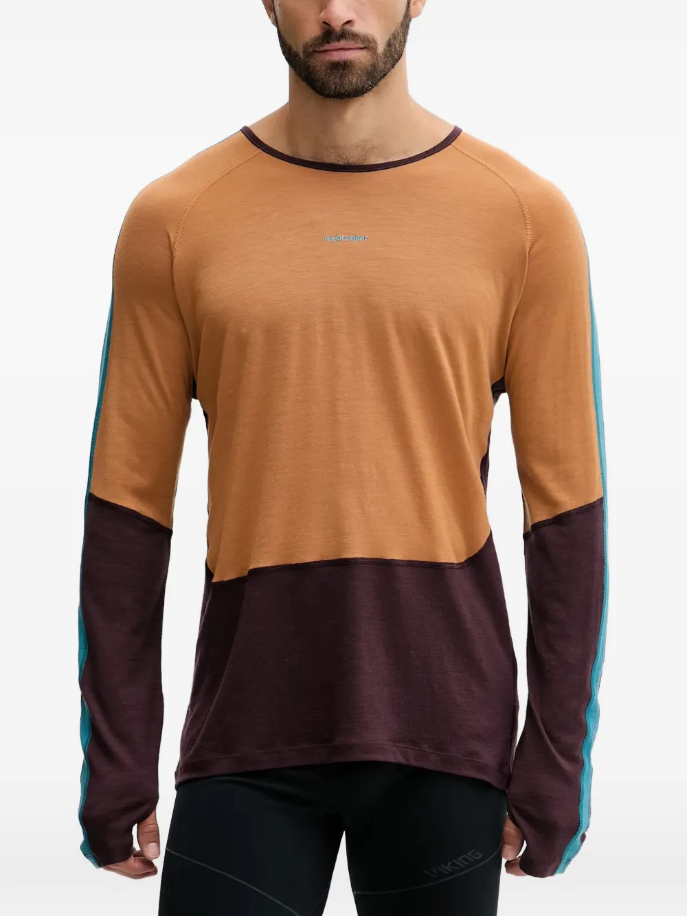 icebreaker colour-block skiwear - Marrone