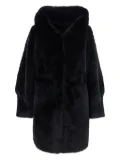 Giovanni Paris hooded faux-fur coat - Black