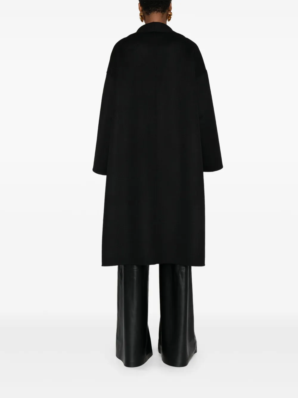 Drykorn Jas met V-hals en knopen Zwart