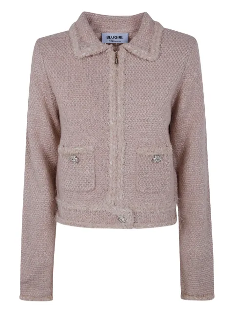 Blugirl crystal-embellished tweed cardigan