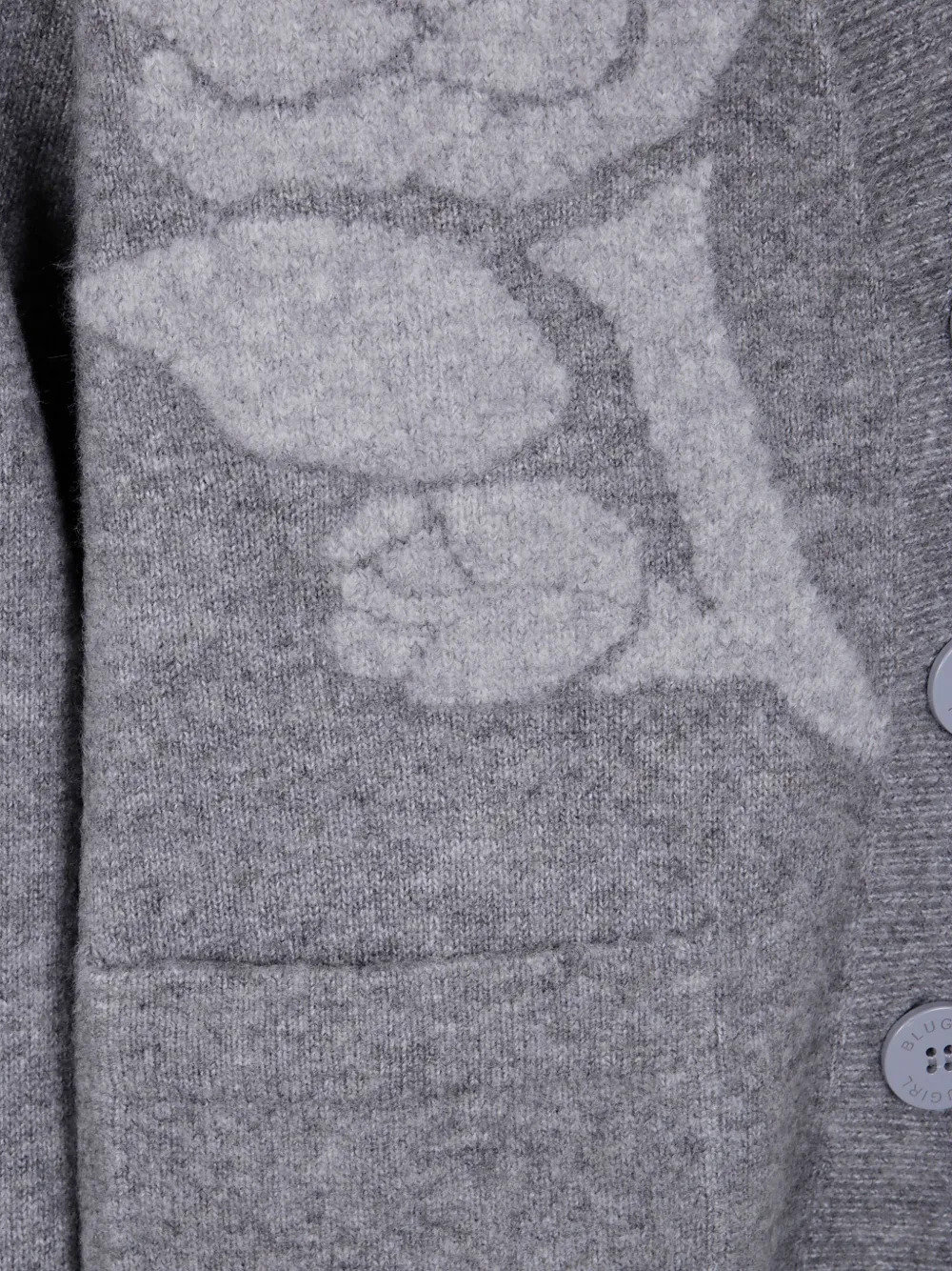 Blugirl Goffrato Knit Cardigan In Gray