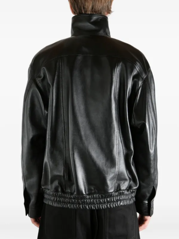 Saint Laurent Leather Jacket Black FARFETCH AE