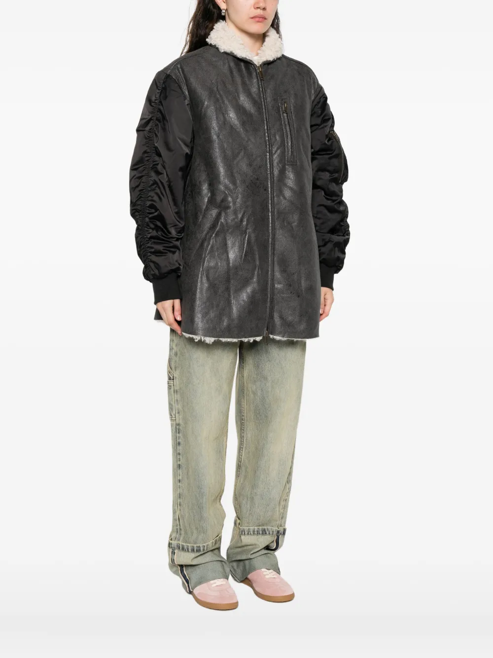 MARANT ÉTOILE Metallic bikerjack Zwart