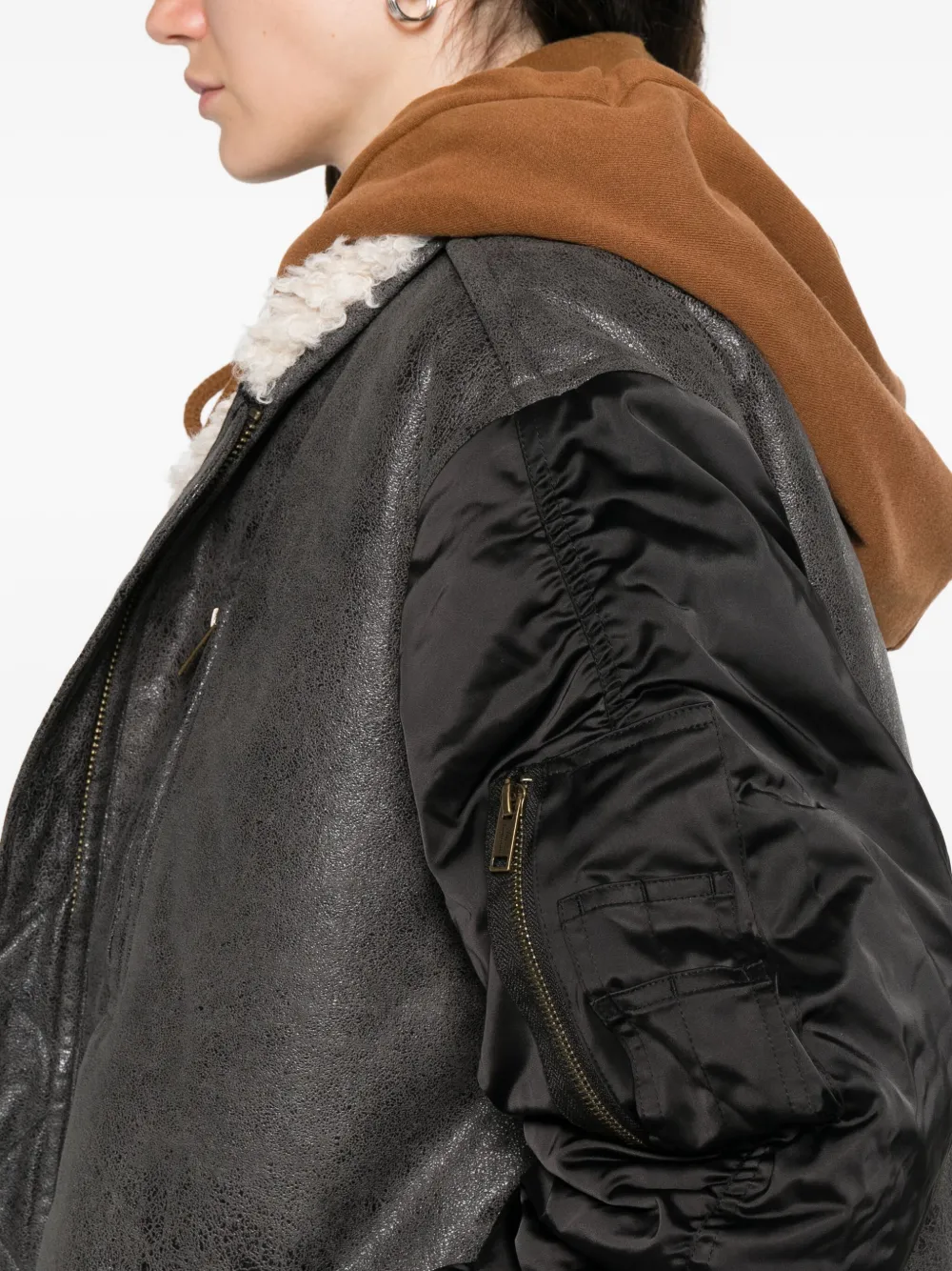 MARANT ÉTOILE Metallic bikerjack Zwart