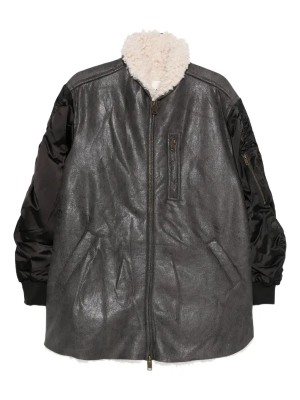 Marant Étoile Metallic-effect Bomber Jacket in Black