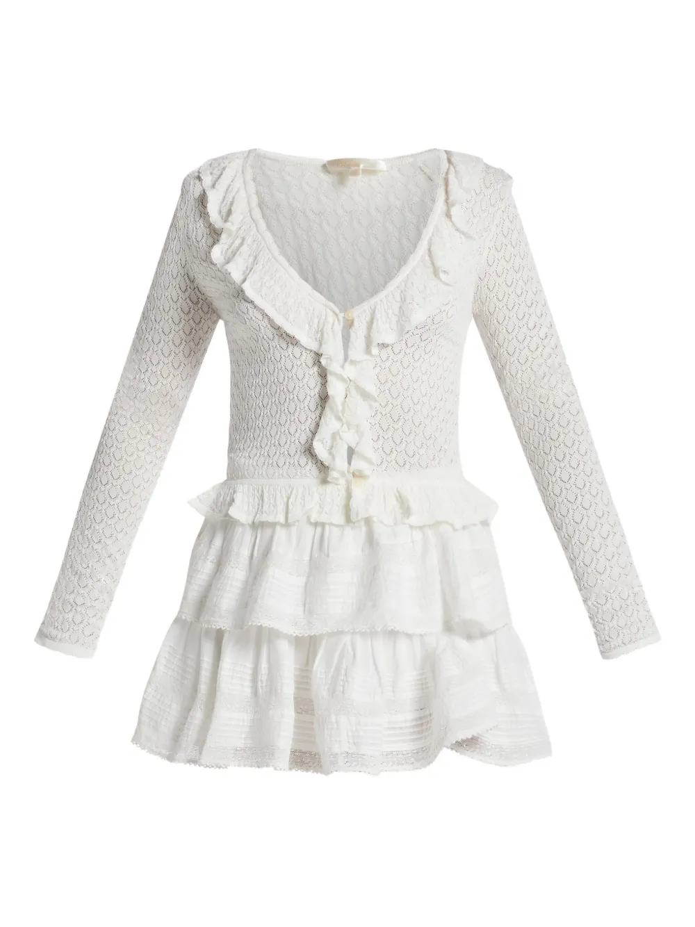 LoveShackFancy Nilah ruffled mini dress | White | Image 1