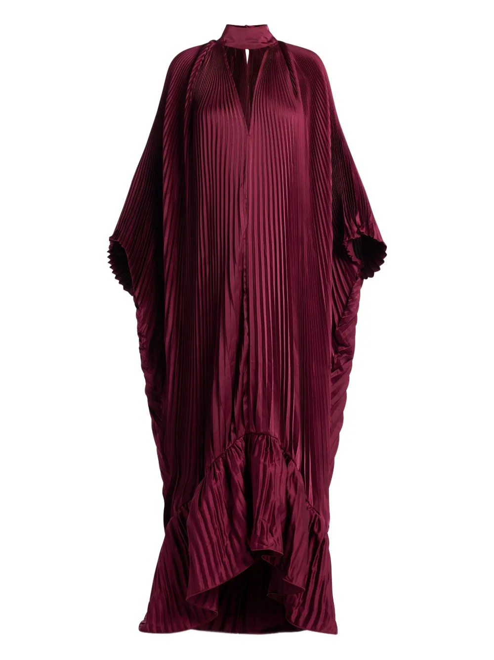 L'IDÉE  Empire pleated ruffled maxi dress | Red | Image 1