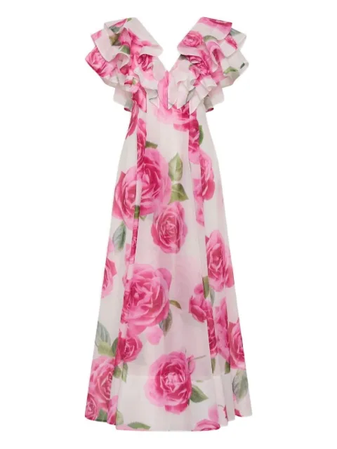 Aje Olea ruffled floral maxi dress