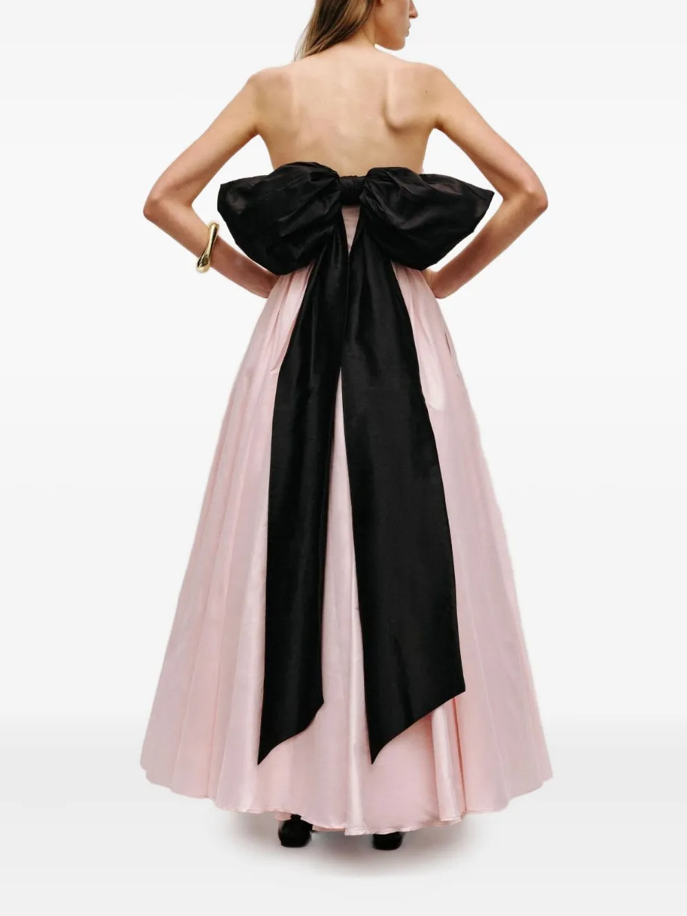 Aje Bow Strapless Maxi Dress In Pink