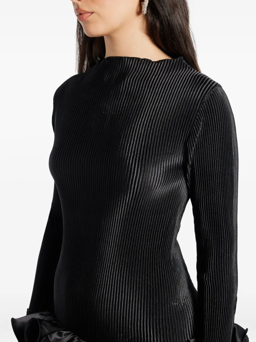 L'IDÉE Park Avenue mini-jurk met ruches Zwart
