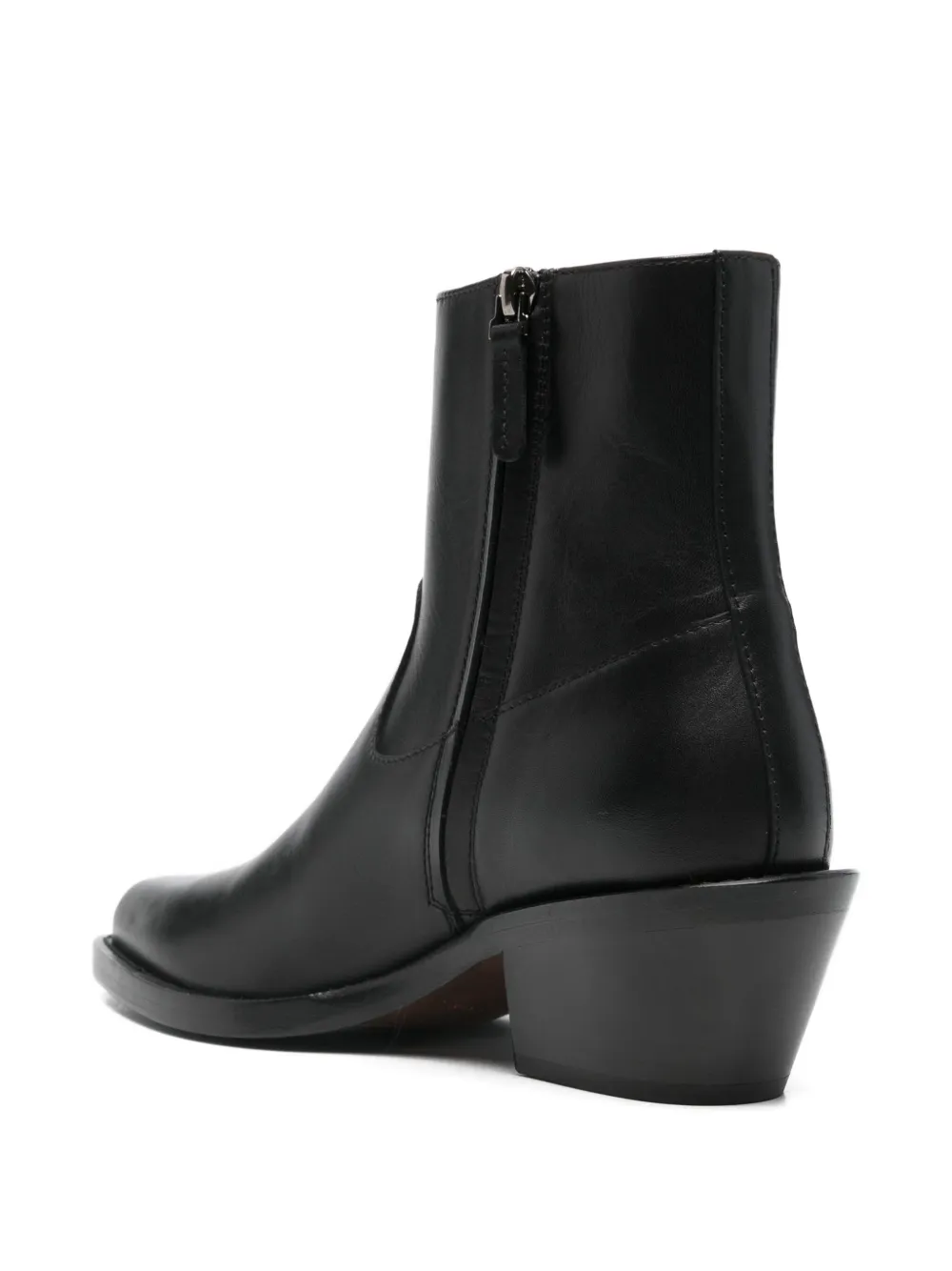 Henderson Baracco Leren enkellaarzen Zwart