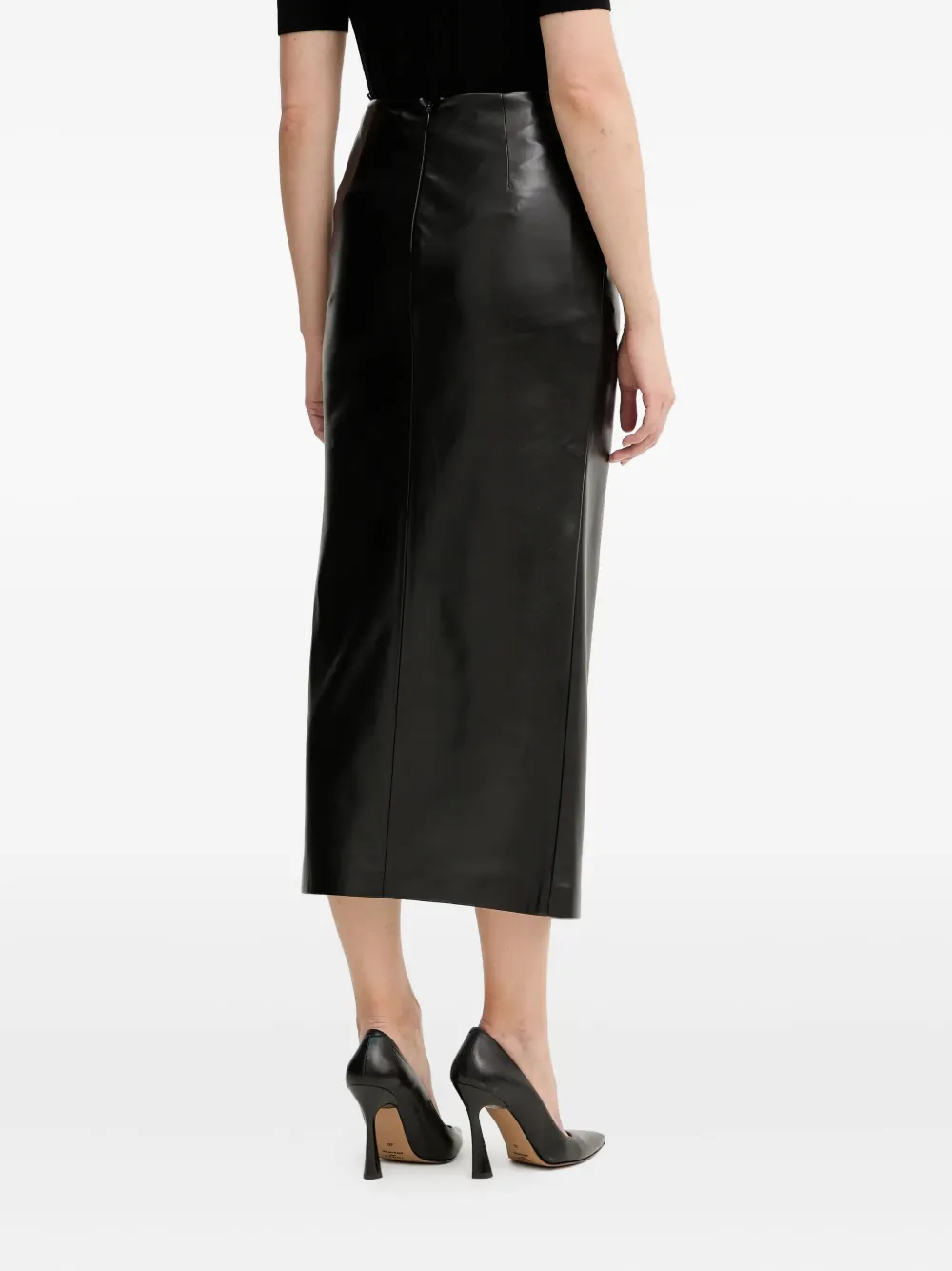  Simona Corsellini Draped Midi Skirt - Black 