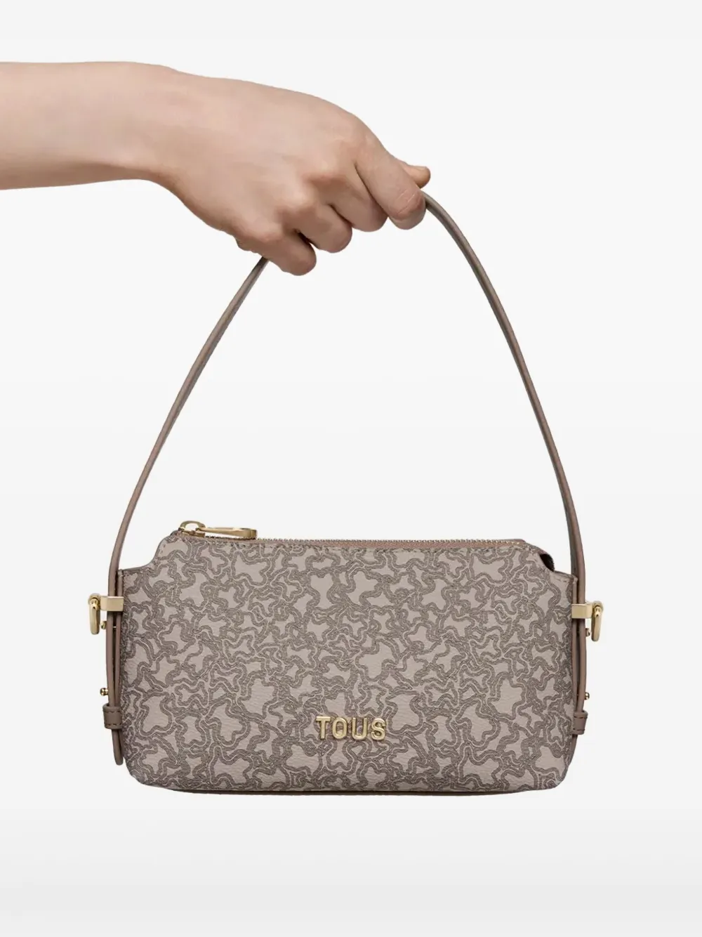 TOUS Boekentas met kettingbandje en patroon Grijs