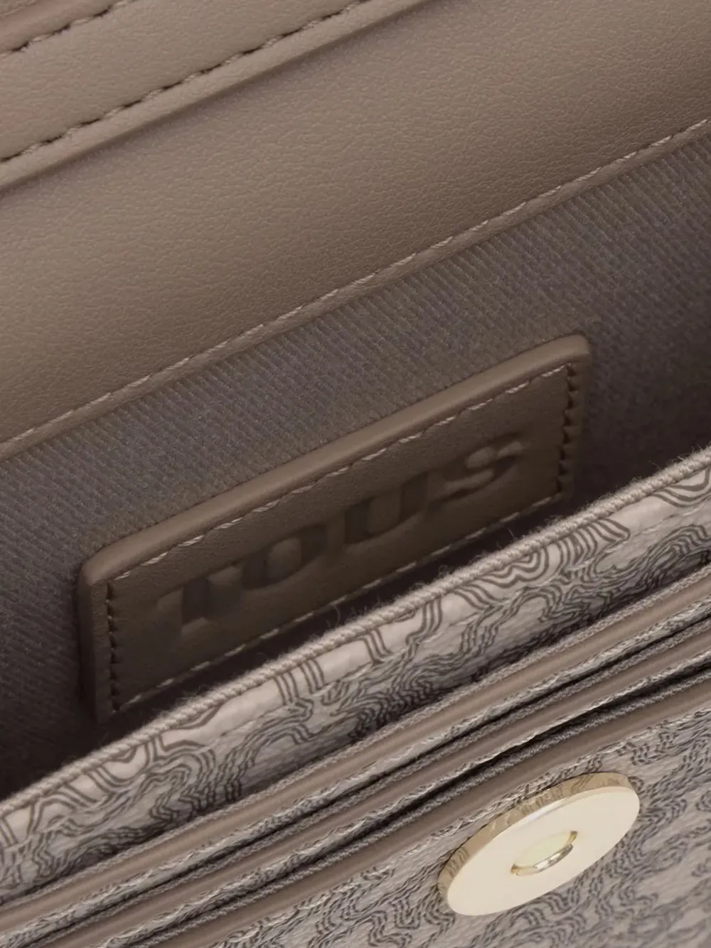 Tous Logo-pattern Shoulder Bag In Gray