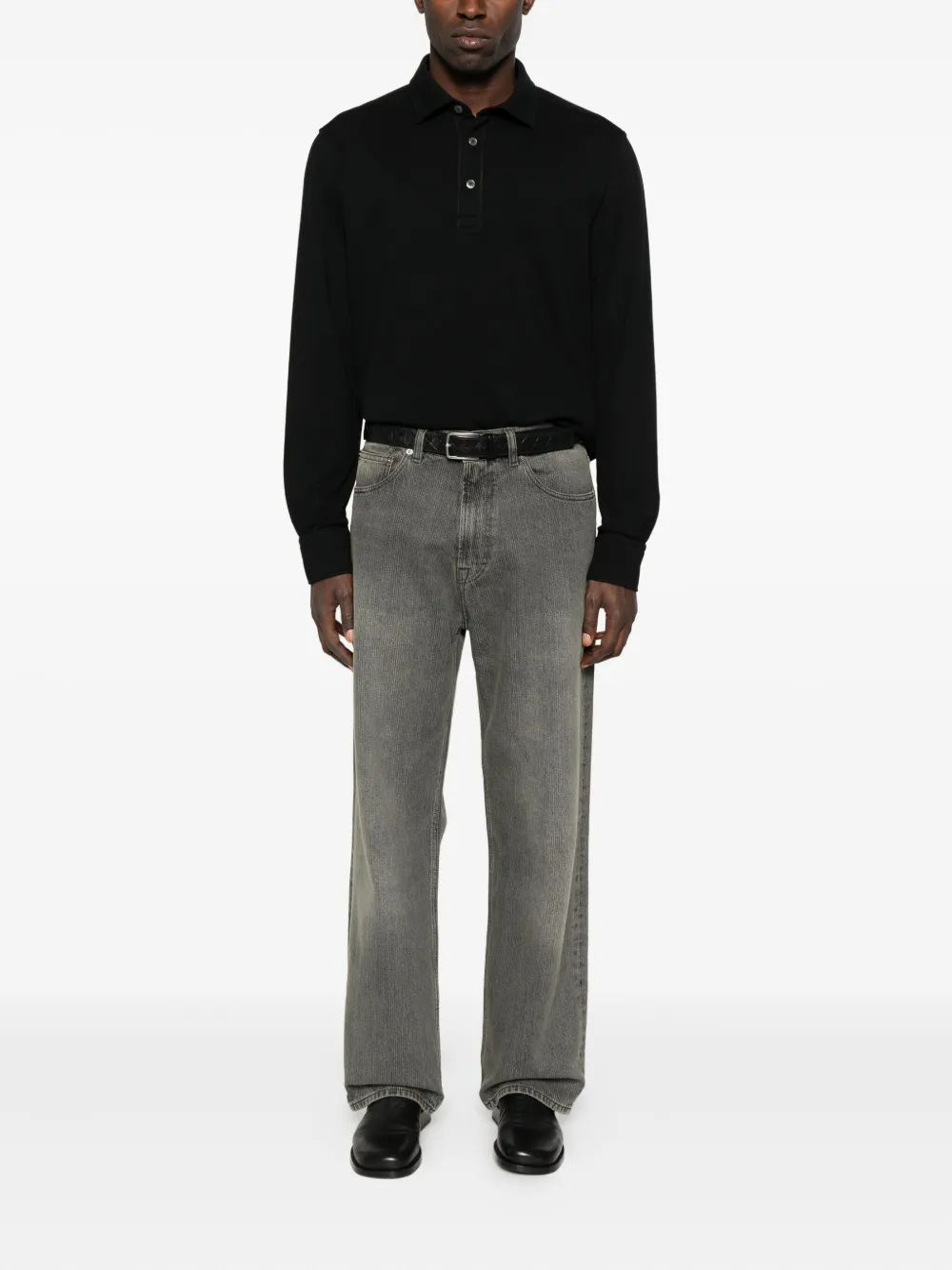 Zegna long-sleeve polo shirt - Blauw