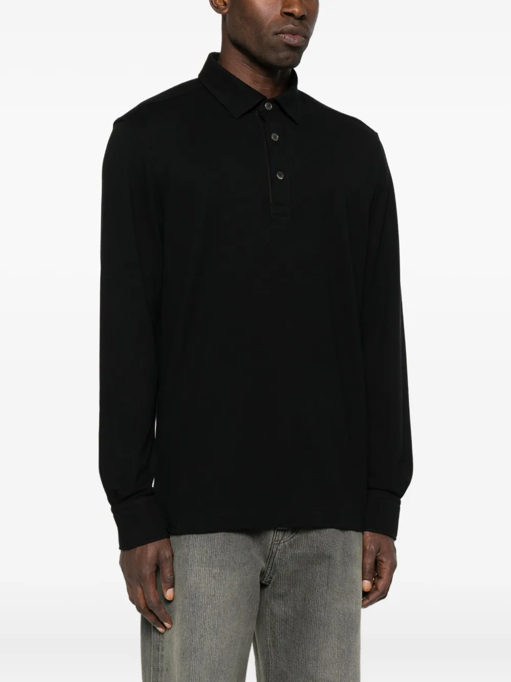 Zegna Poloshirt met lange mouwen Blauw