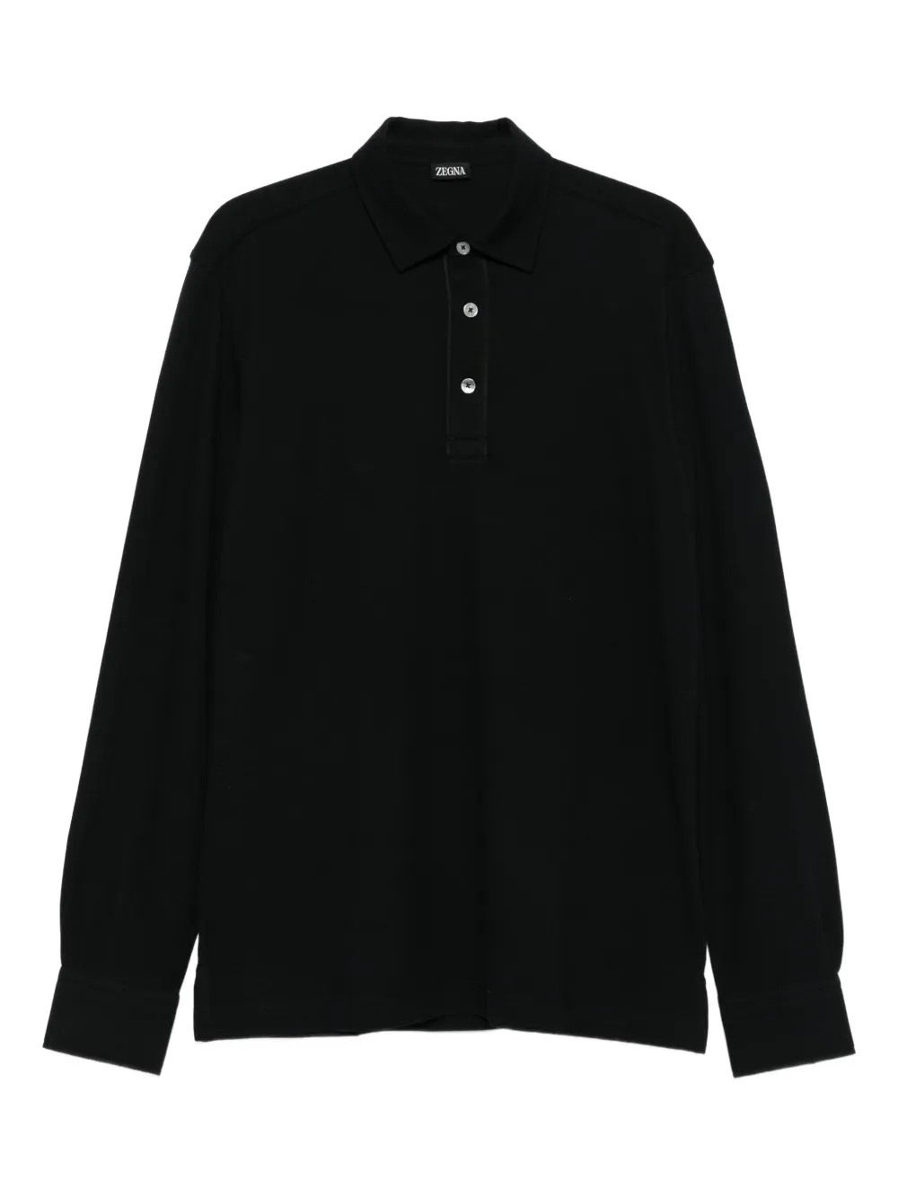 Zegna long-sleeve polo shirt | Blue | Image 1
