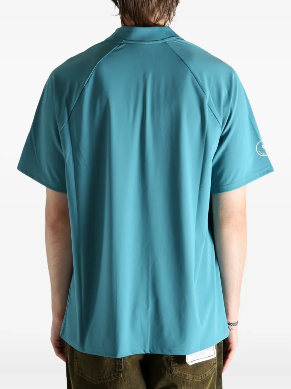 Malbon Golf half-zip short-sleeve Polo Shirt | Blue | FARFETCH