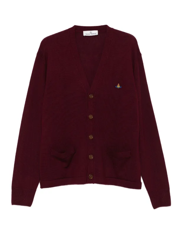 Vivienne Westwood パッチポケット カーディガン | レッド Vivienne Westwood パッチポケット カーディガン | レッド