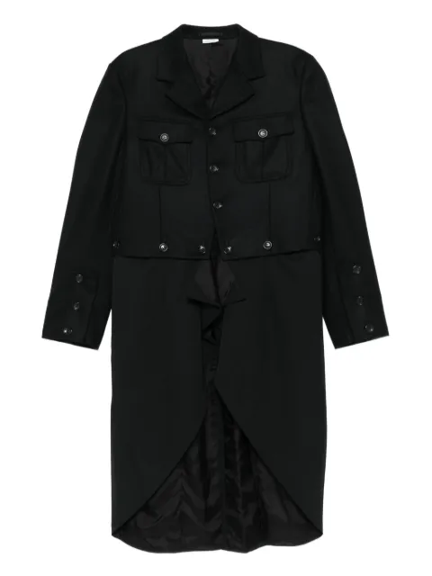 Comme des Garçons Homme Plus button-fastening flap-pocket coat