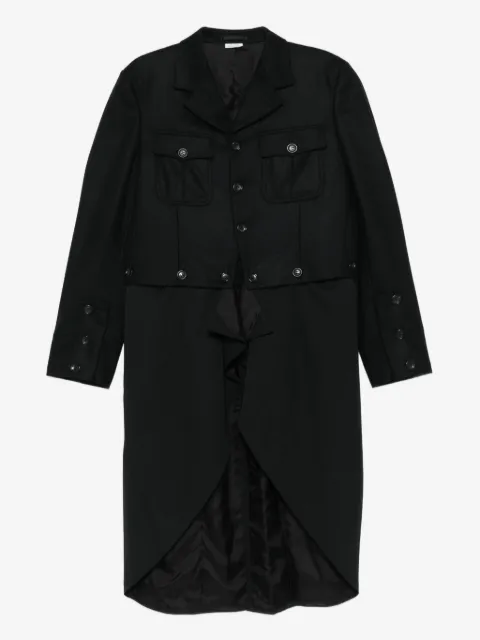 Comme des Garçons Homme Plus abrigo bolsillo con botón