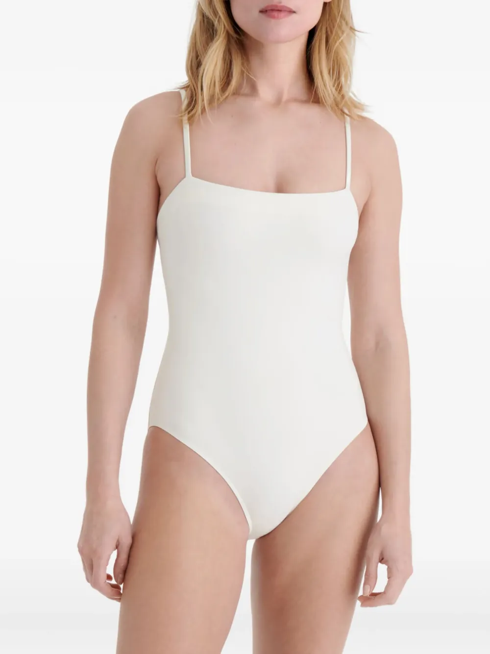 Eres Aquarelle Square-neck Swimsuit In White