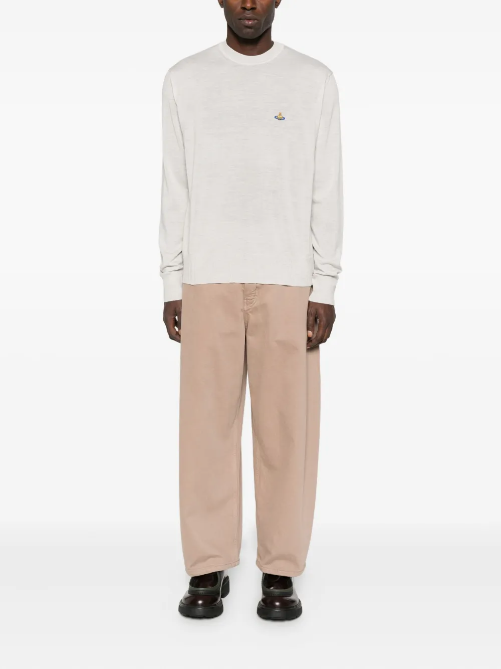 Vivienne Westwood orb-embellished crew-neck sweater - Grijs