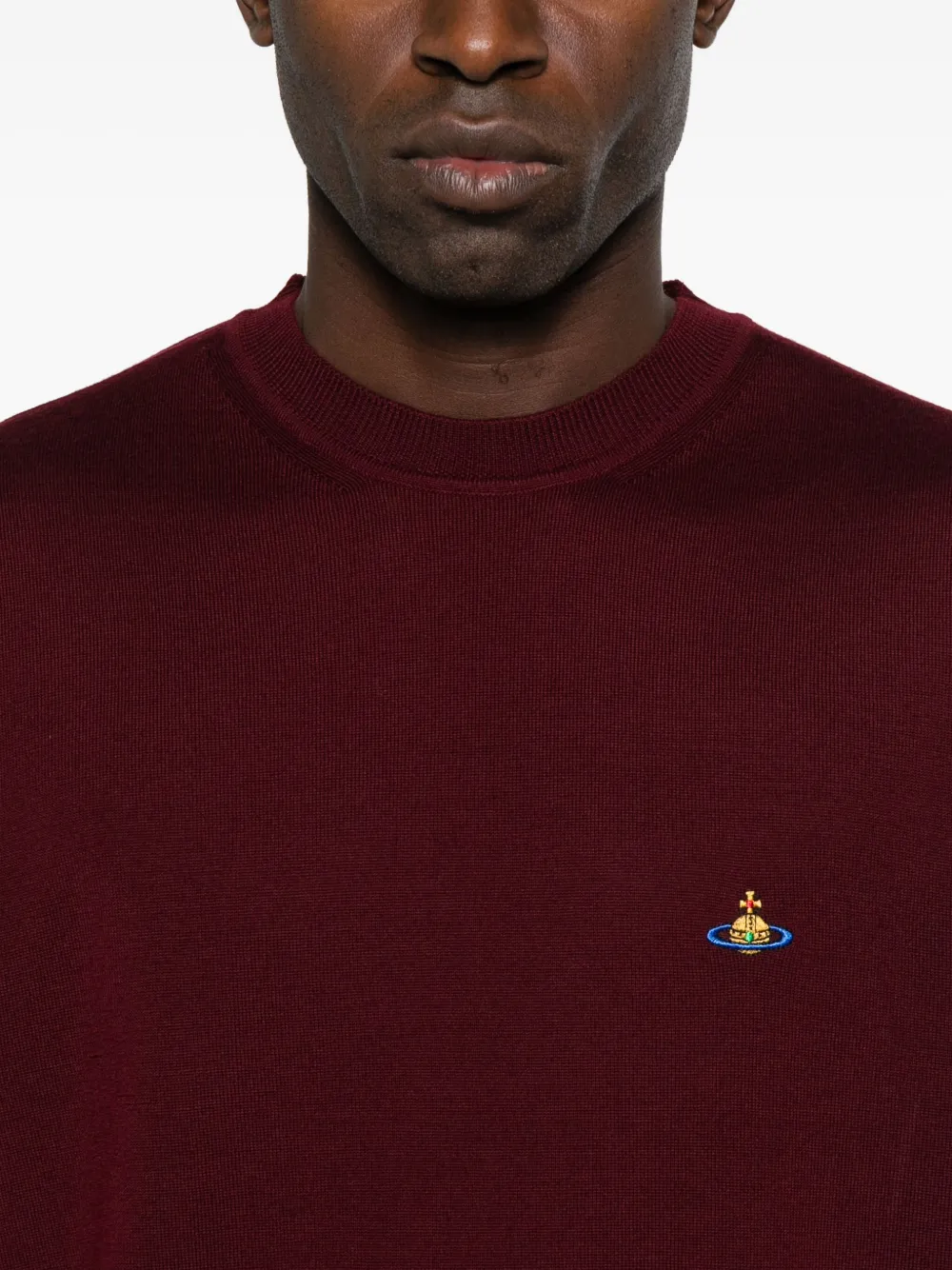 Vivienne Westwood Trui met ronde hals verfraaid met Orb-logo Rood