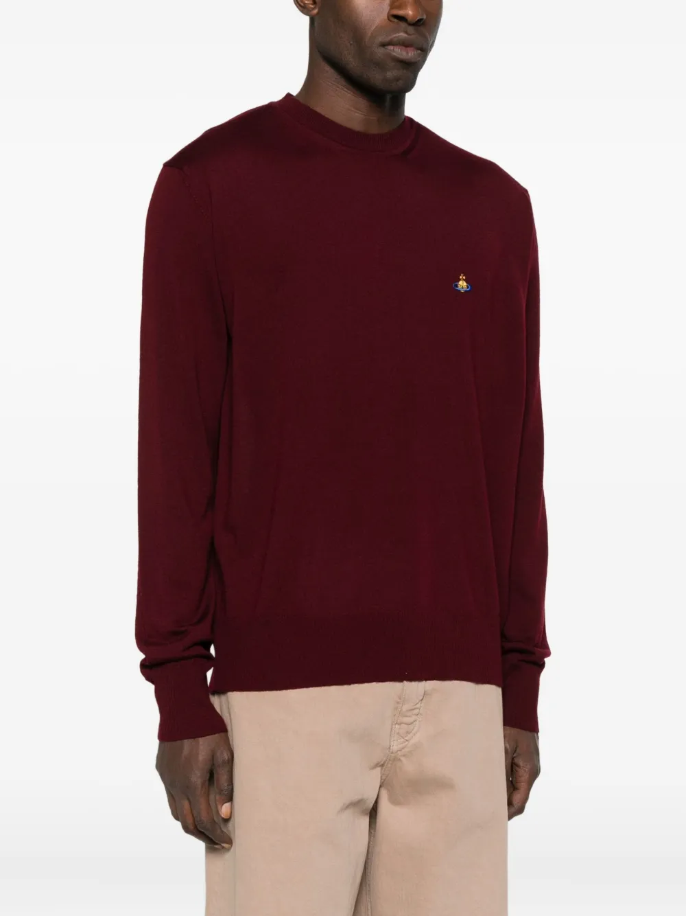 Vivienne Westwood Trui met ronde hals verfraaid met Orb-logo Rood