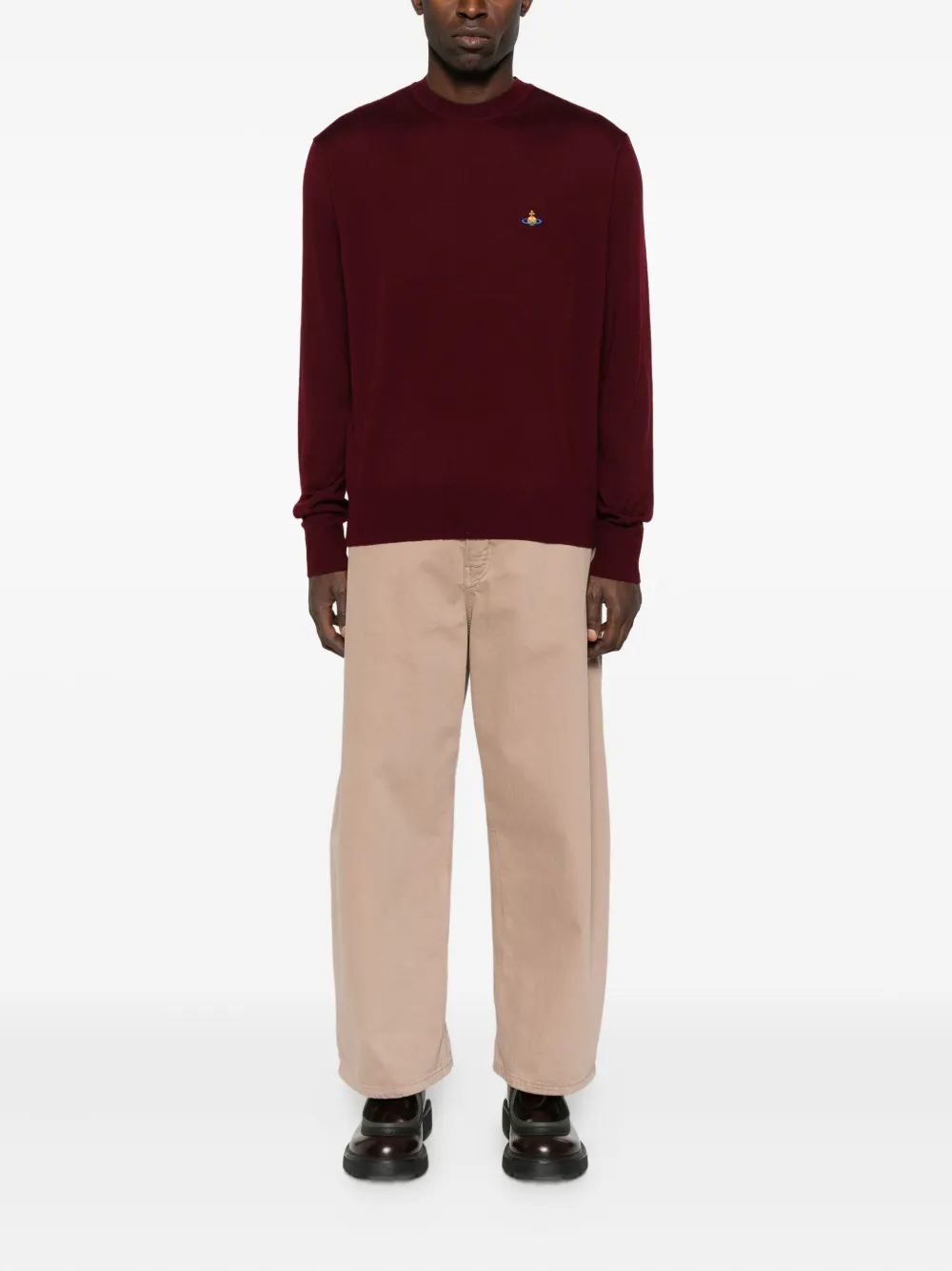 Vivienne Westwood Orb-embellished crew-neck sweater - Rood