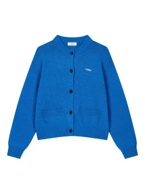 TOMBOY logo-embroidered button-front cardigan