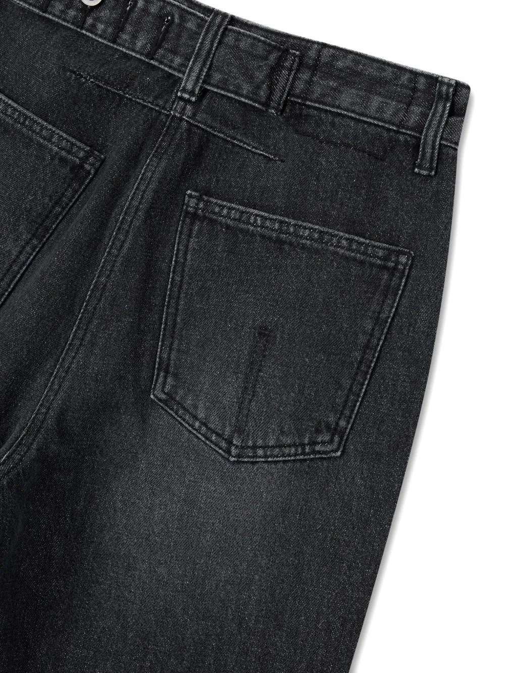 Studio Tomboy Adjustable-waist Bootcut Jeans In Black