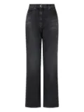 STUDIO TOMBOY adjustable-waist bootcut jeans - Black