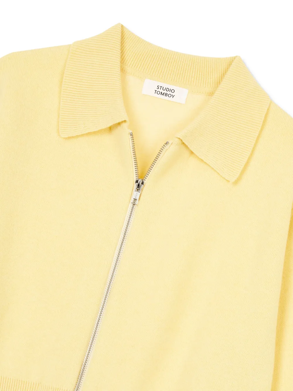 STUDIO TOMBOY Vest met polokraag en rits Geel