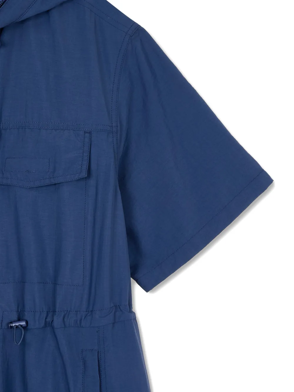 STUDIO TOMBOY Mini-jurk met korte mouwen en capuchon Blauw
