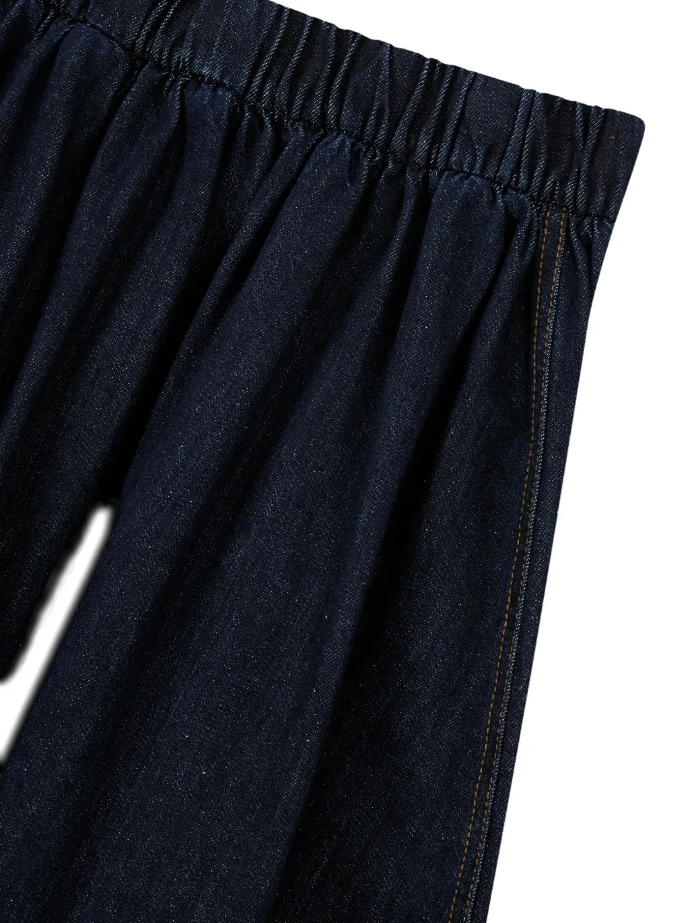 Studio Tomboy Drawstring Pocket Denim Midi Skirt In Blue