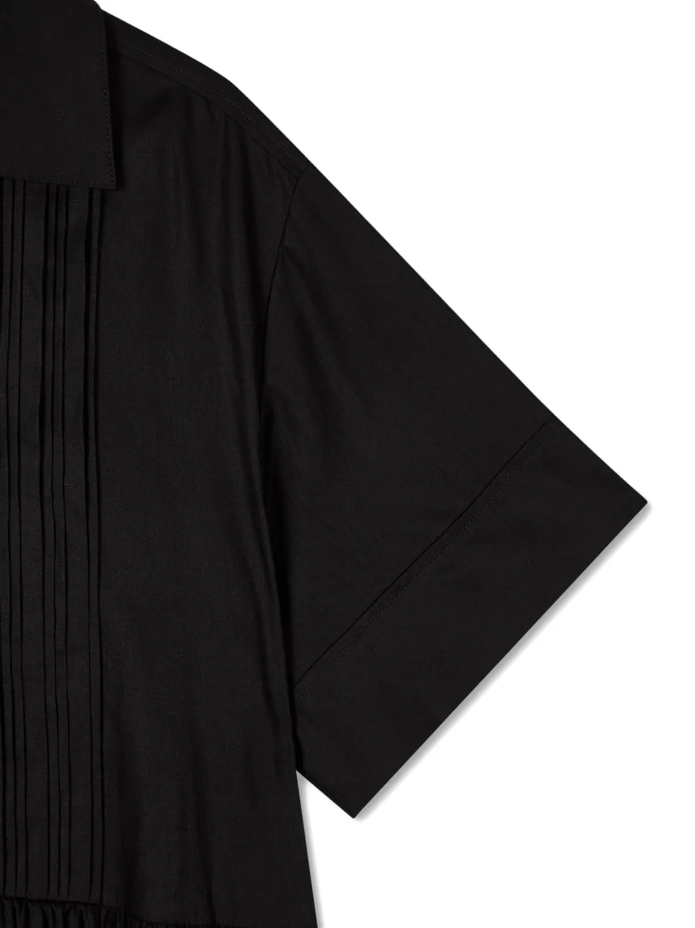 STUDIO TOMBOY Geplooide mini-jurk Zwart