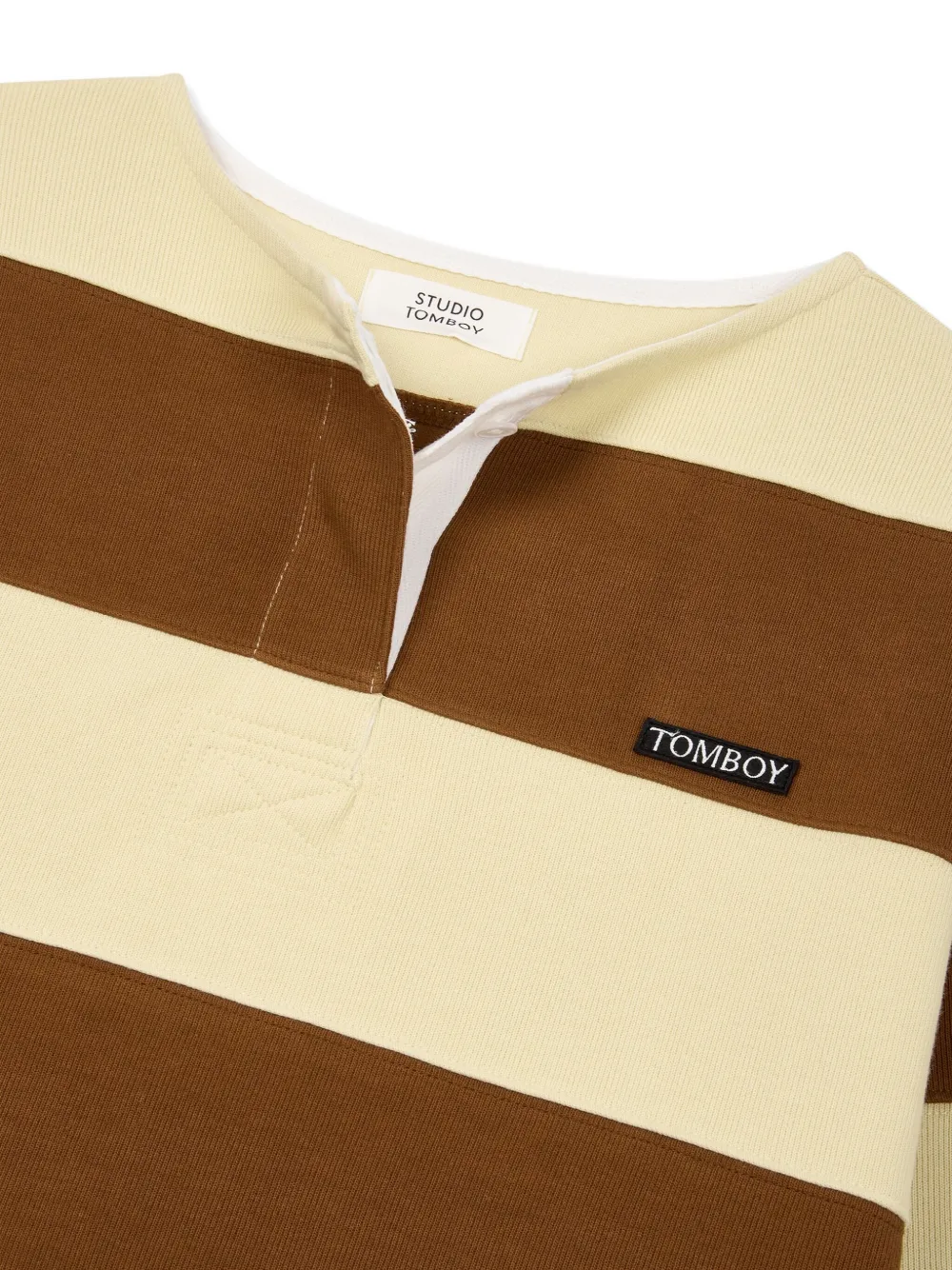Studio Tomboy Rugby Stripe T-shirt In Brown