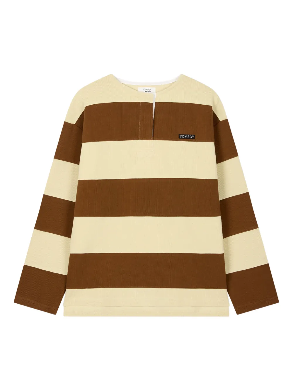 STUDIO TOMBOY Rugby stripe T-shirt - ブラウン STUDIO TOMBOY Rugby stripe T-shirt - ブラウン