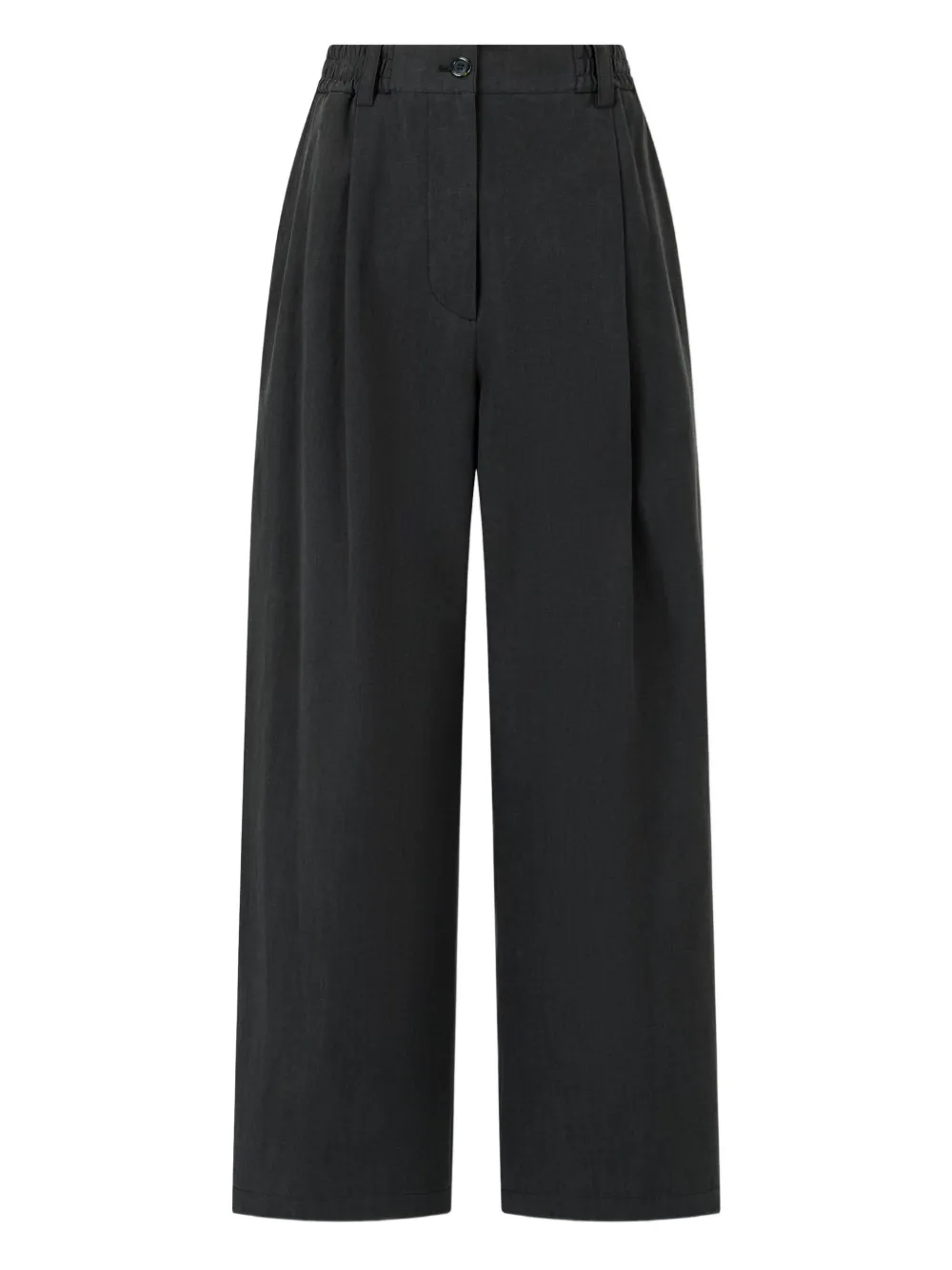 Studio Tomboy Setup Pleated Elastic-waist Trousers In Black