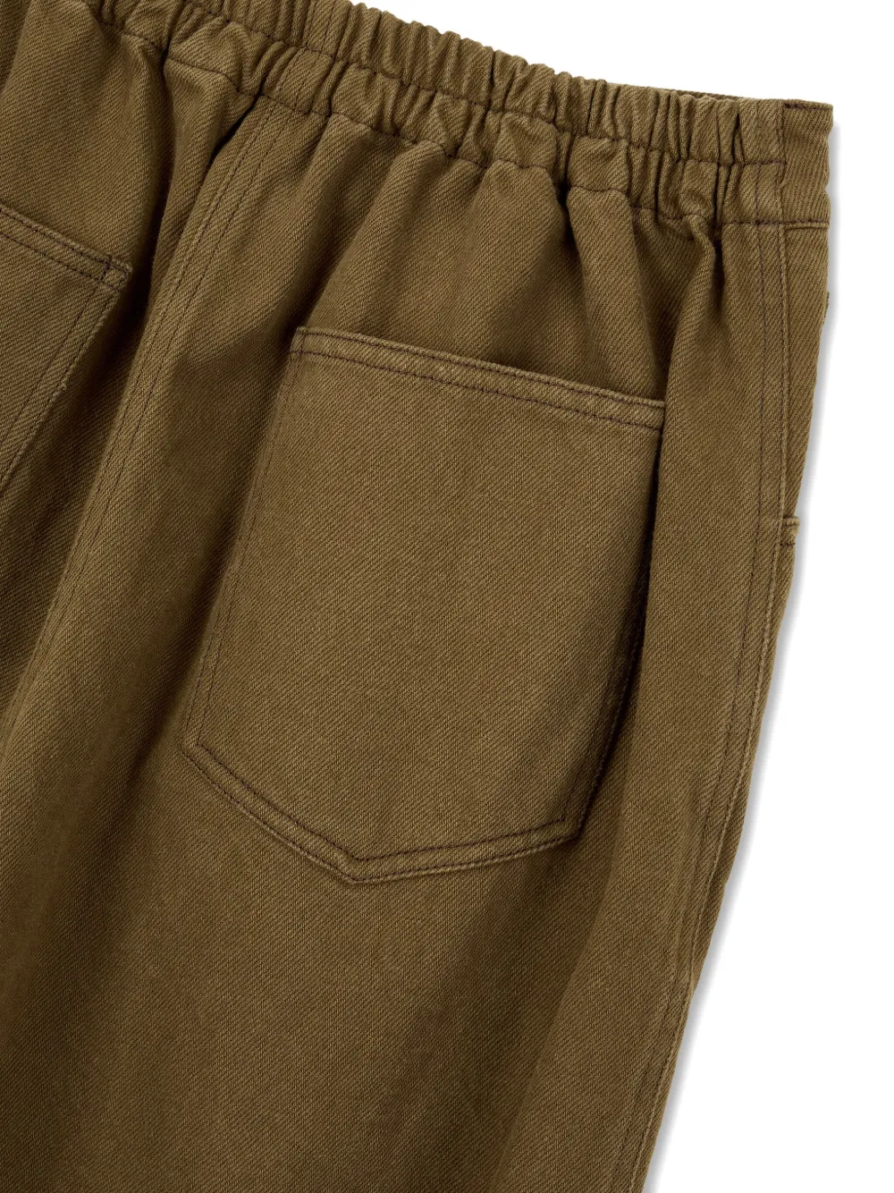 Studio Tomboy Elastic-waist Tapered Trousers In Brown