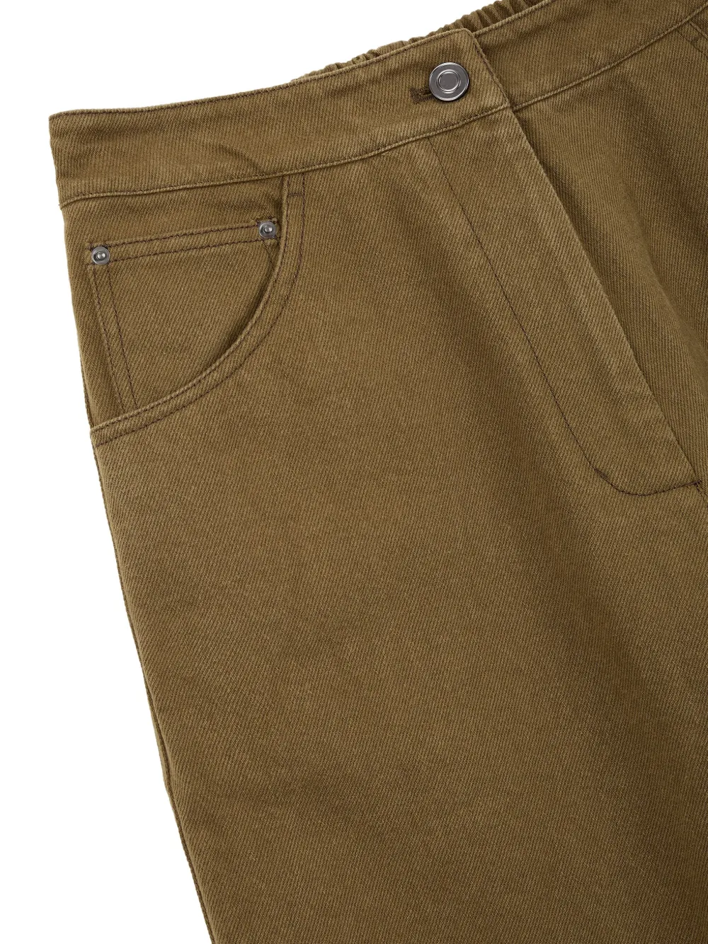 Studio Tomboy Elastic-waist Tapered Trousers In Brown