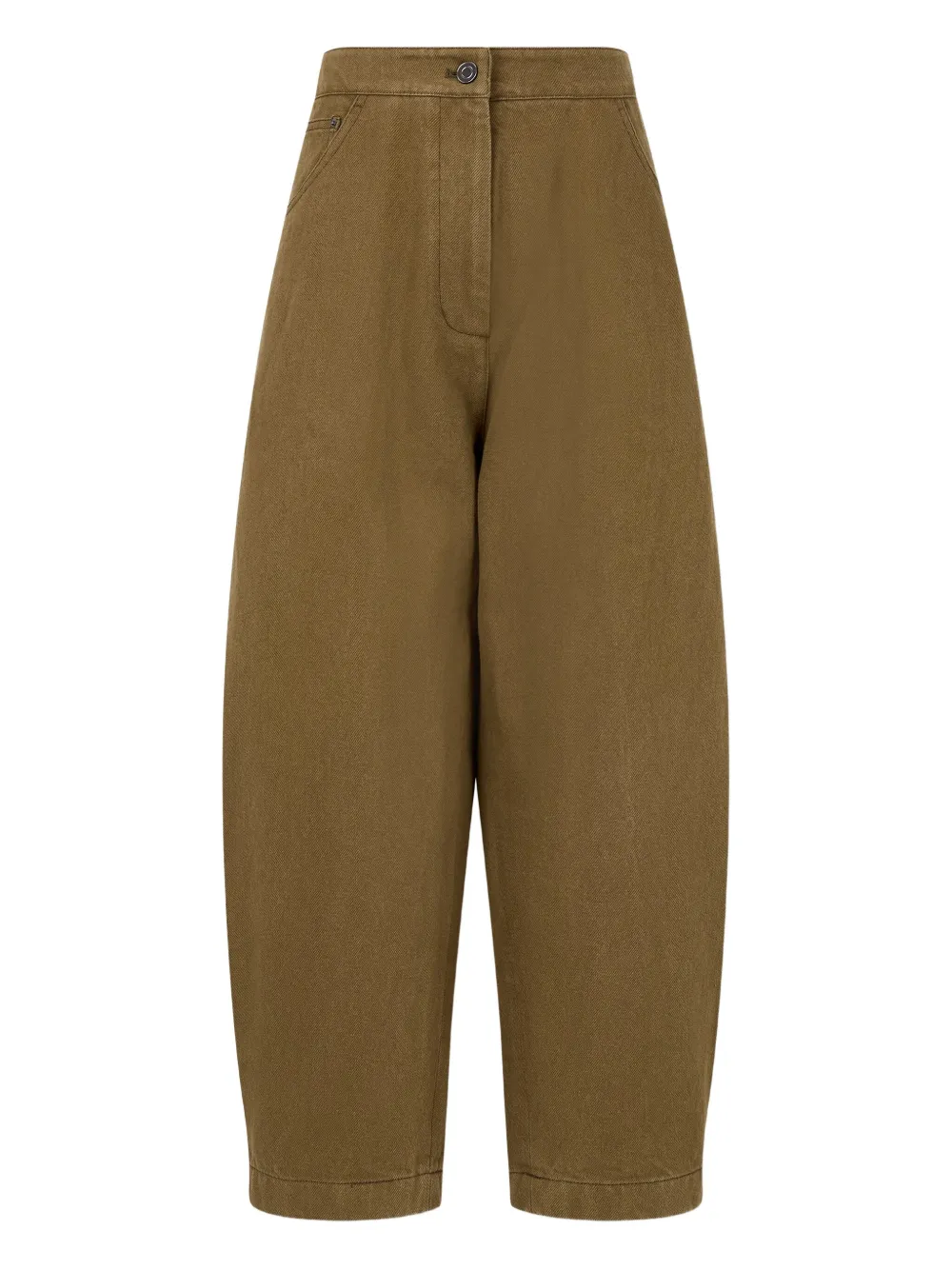 Studio Tomboy Elastic-waist Tapered Trousers In Brown