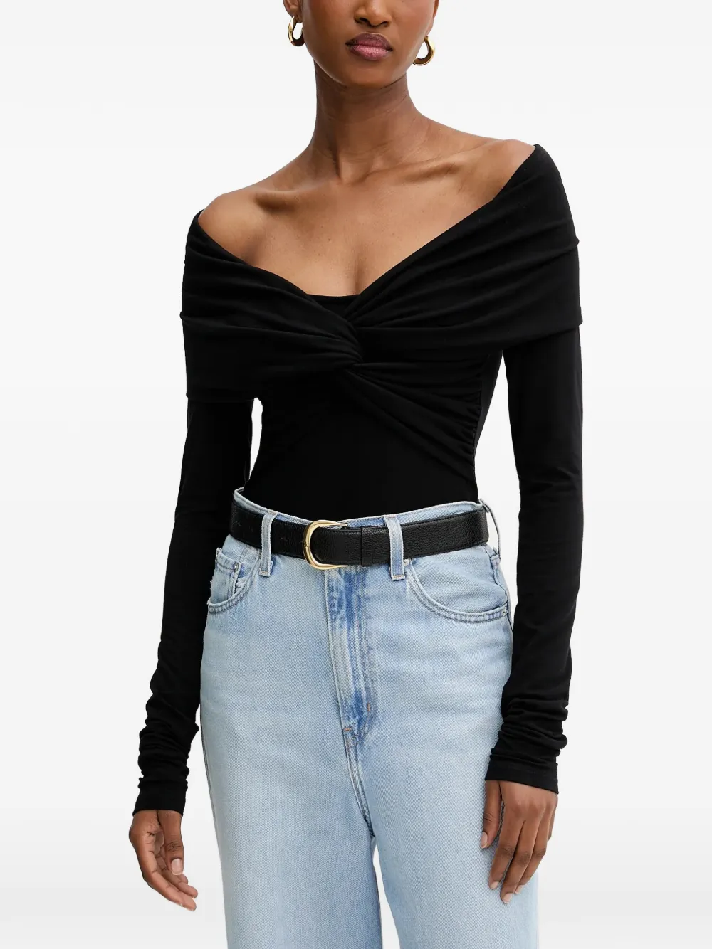 La Mania twisted draped top
